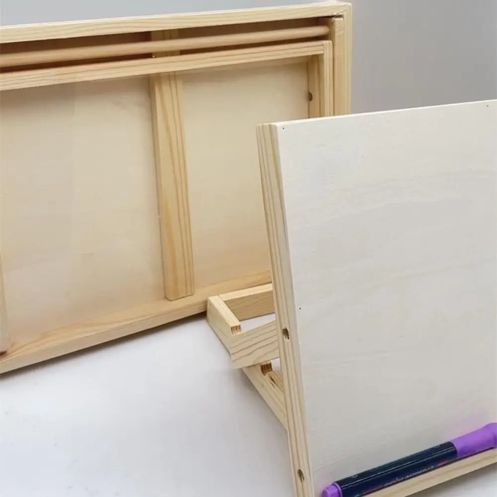 Cavalletto da tavolo multifunzionale in legno Porta pittura pieghevole ad angolo regolabile Tavolo da disegno inclinato portatile leggero - immagine 2