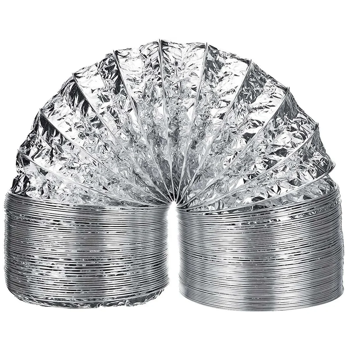 4 inch 100mm Ventilator Pipe PVC Aluminum Tube Air Ventilation Pipe Hose Flexible Exhaust Duct 3/2M Air System Vent Bathroom aluminum foil ventilation pipe,ventilation hose