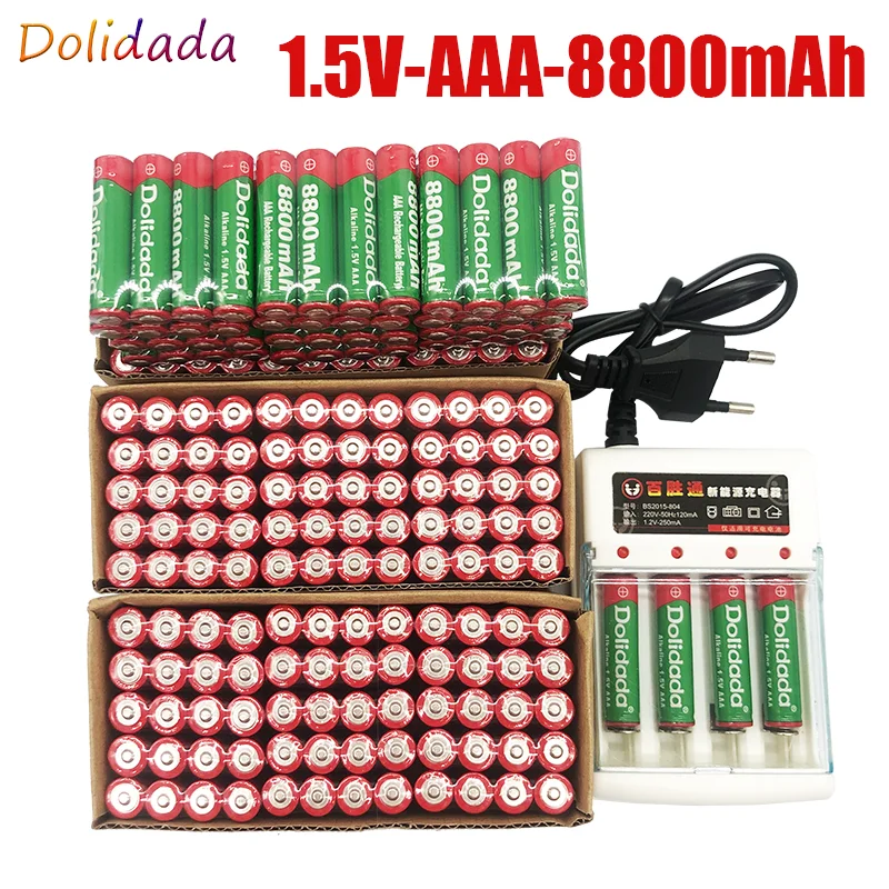 

new type AAA battery 8800 MAH 1.5V alkaline AAA rechargeable battery remote control toy large capacity battery+Charger