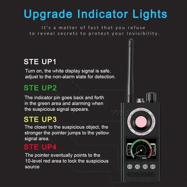 K68 Professional Anti-Spy Detector Hidden Camera Finder RF Signal Bug Scanner GPS Tracker Detector for Car Home Security 3