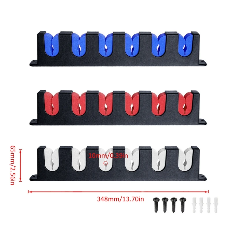 Fishing Rod Holder 6-Rod Horizontal Wall Mounted Fishing Pole Rack Garage Wall Ceiling Rod Stand Easy Installation