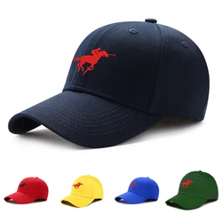 Fashion Embroidery horse race sports Child Men structured Baseball Cap cotton Women Adjustable Outdoor sunbonnet Golf truck cap