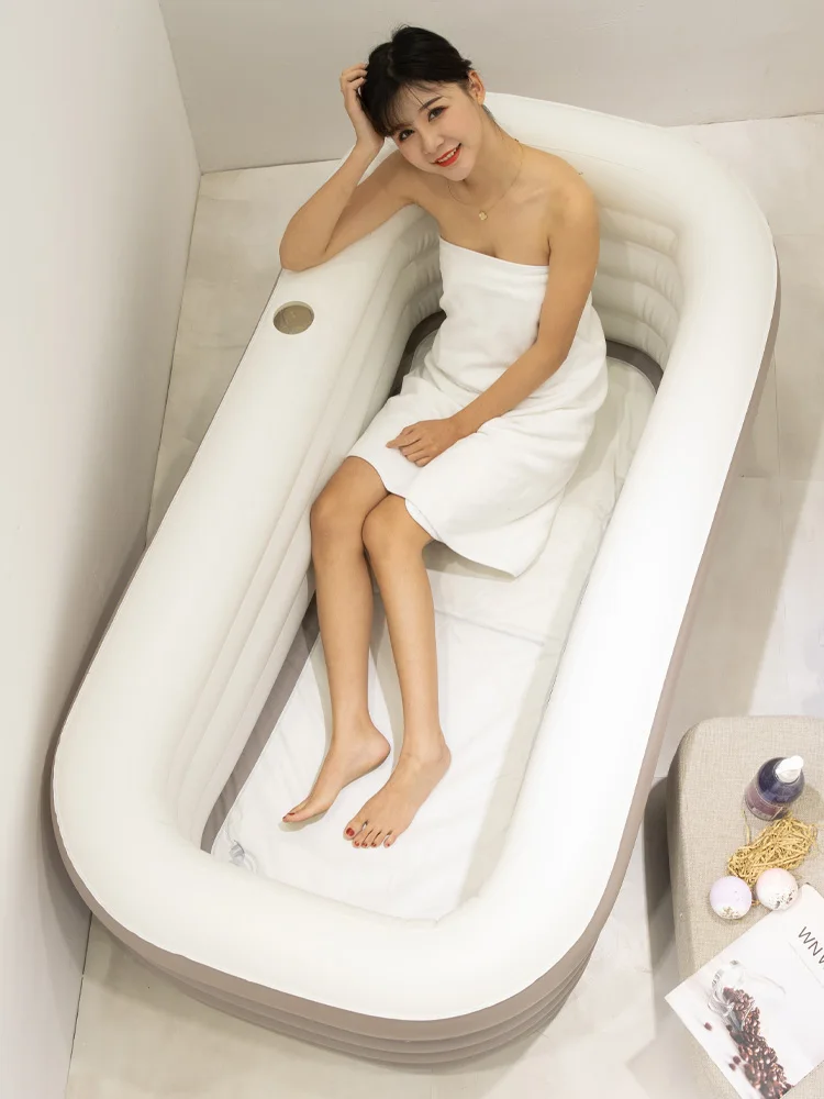 

Inflatable bathtub folding household full body bathtub large portable small apartment