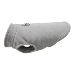 Cozy Fleece Pet Jacket Vest with D-Ring - S (Grey)