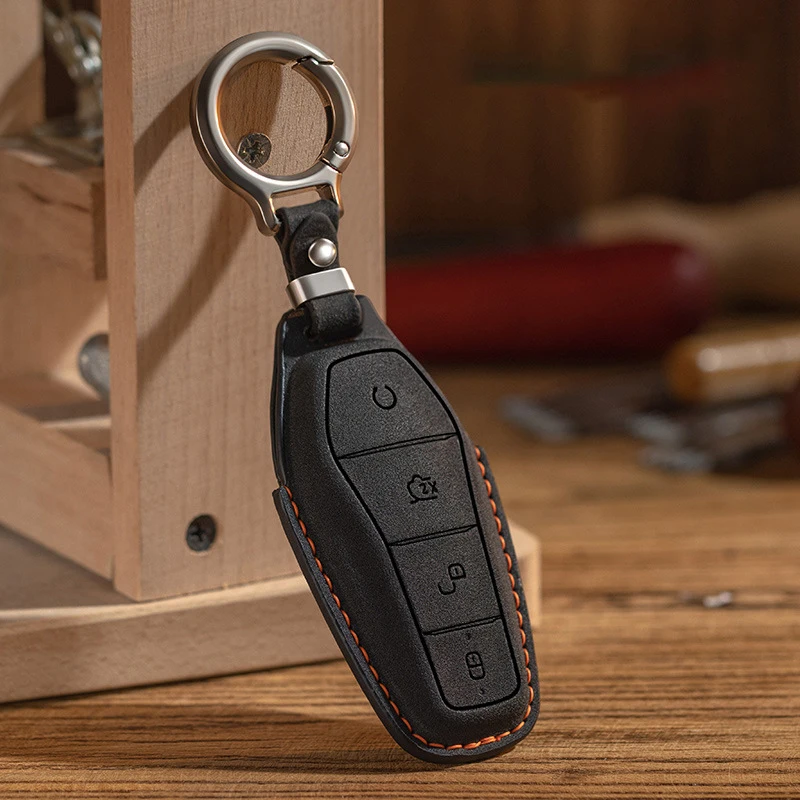 TECART Car Key Case Key Bag TPU Key Protector Fits BYD Atto 3 Han Tang Song Pro-DM-i Yuan Qin Seal Dolphin Key Ring Cover Key Protector 4 Buttons Green - View #9
