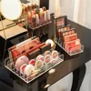 Desktop Multi-cell Display Box Makeup Blush Cosmetics Shelf 7-compartment Plastic Eye Shadow Tray Storage Box Makeup Organizer 1