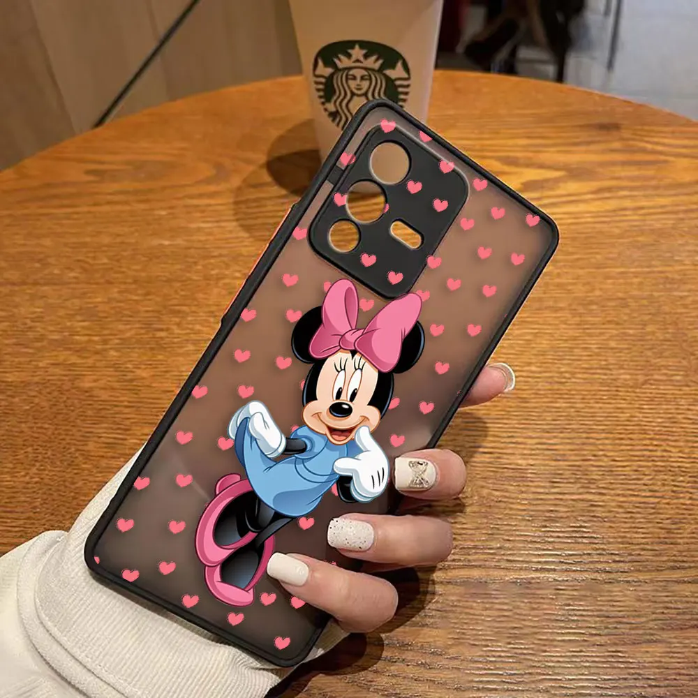 thumbnail image 1 of Matte Case for VIVO V25 V23E V23 V21 V20 V19 V17 V15 V11 Z1 Z6 T1 PRO 5G Case Funda Capa Shell Mickey Minnie Mouse Anime Cartoon, 1 of 5