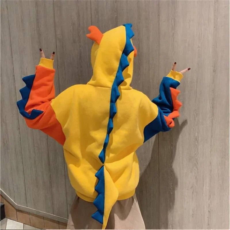 

Новинка 2022, осенне-зимний свитшот, женские милые свободные пуловеры с капюшоном в стиле преппи, женские толстовки