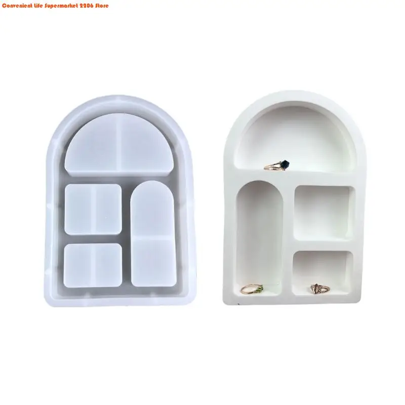 E06E Innovative Arched House Silicone Moulds For Casting Mini House Christmas Decorations And Creative Resin Crafts