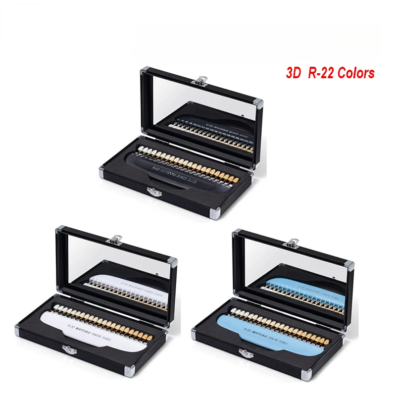 

22Colors 3D Teeth Whitening Colorimetric Plate Dental Lab Bleach Shade Teeth Whitening Guide Comparing Palette Dental Tools