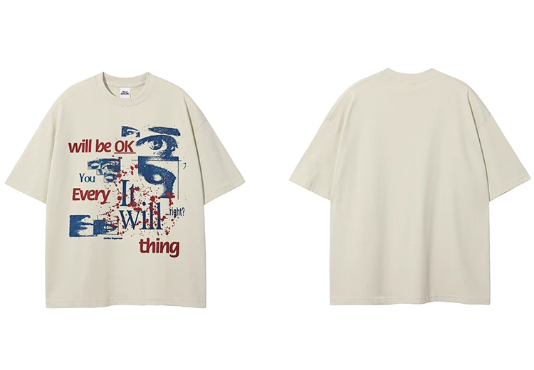 Grunge Eyes Graphic Print T-Shirt S94cc980ad15246f5818af8c1eca162deh