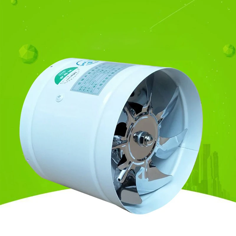 110V Voltage Exhaust Fan Round Pipeline Exhaust Replacement Fan Mini Wall Duct Metal Pipeline Ventilation