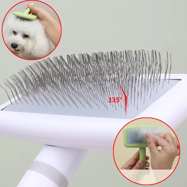 Dog Brush Pet Hair Remover Massage Dog Combs Pet Grooming Stainless Steel Brush for Dogs Knot Opening Cat Comb Dogs Accessories Dog Brush Pet Hair Remover Massage Dog Combs Pet Grooming Stainless Steel Brush for Dogs Knot Opening Cat Comb Dogs Accessories