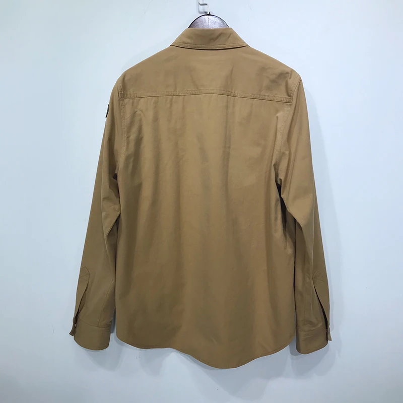Zadig 여성용 데님 재킷, 레터 자수 카키 셔츠 코트, 긴 소매 턴다운 칼라, 밀리터리 코트 상의, 여성 코튼 패션