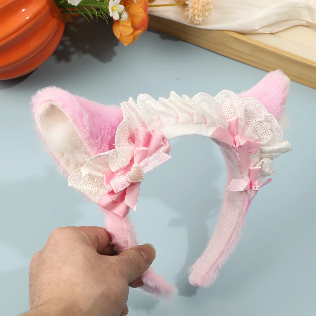 Cute Plush Fox Ears Hair Hoop Women Girls Lovely Party Club Bar Cosplay Hair Clip Headband Hair Accessories Furry Headwear