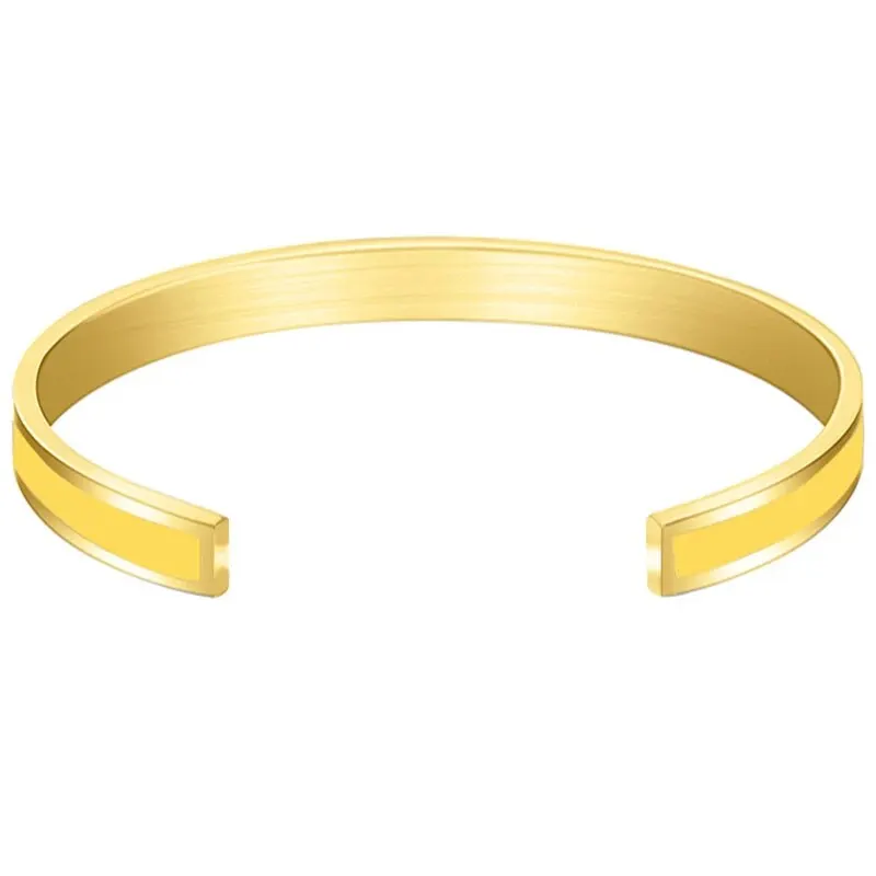G & d minimalist isch glänzend Edelstahl glitzernden Tropf öl vergoldet Manschette Armband für Damen accessoires festliches Geschenk – Detail 4
