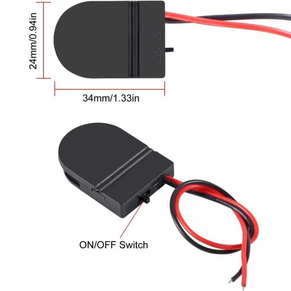 20pcs cr2032 Battery Holder Coin Cell Holder 1 x 3V CR2032 Battery Holder with Leads On Off Switch CR2032 Button Coin Cell