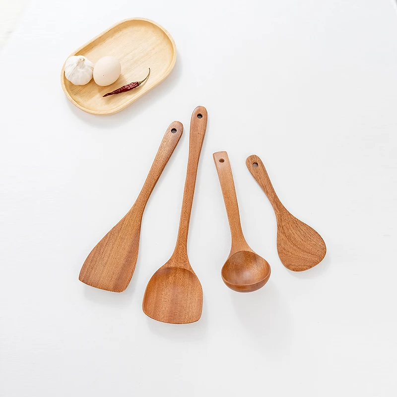 Natural Wood Tableware Wooden Spatula Cooking Soup Spoon Rice Spoon Kitchen Utensils Non Stick Cookware Home Chefs Cooking