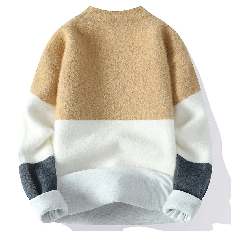 Men's Clothing Pullovers Streetwear Sweater For Men Men's Sweat-shirt Knit Spring Autumn Fashion Casual Hombre Warm Solid Male