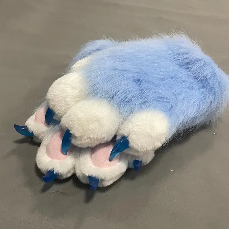 

Cute Plush Cosplay Costume Furry Color Animal Paw Gloves Cat Girl Gloves Cat Paw Cute Plush Fursuit Spot Finished Product