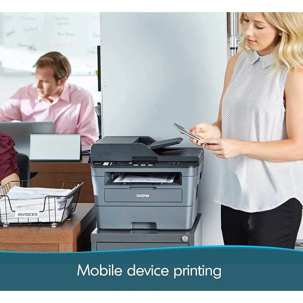 Compact Wireless Monochrome Laser All-in-One Printer-Print Copy Scan Fax-Mobile Printing Auto Duplex Printing