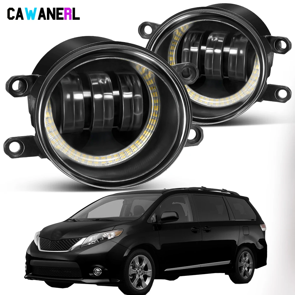 

2X30 Вт Автомобильные передние противотуманные фары в сборе DRL H11 внешние Противотуманные фары ангельские глазки 2009 лм 12 В для Toyota Matrix 2014-