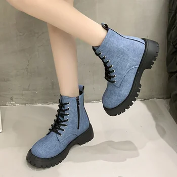 الشتاء الدانتيل متابعة سستة أحذية قصيرة عصرية جديدة جولة تو بلون مثير مريحة عدم الانزلاق أحذية المشي غير رسمية للنساء 3