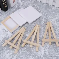 5Pcs Wooden Easel Set Mini Foldable Pine Wood Holders Party Wedding Table Cards Mobile Phone Stand Creative Household Decoration 3