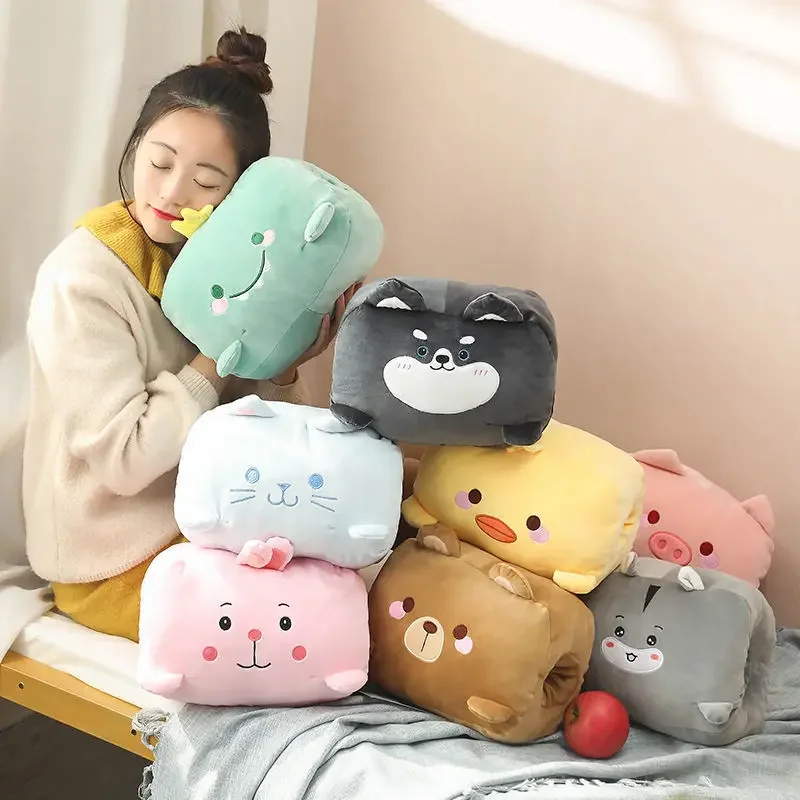 Cartoon Hand Warmer Animal Plush Doll Keep Warm In Winter Cover Hand Plush Pillow Cute Girls Stuffed Doll Pillow Toy 2