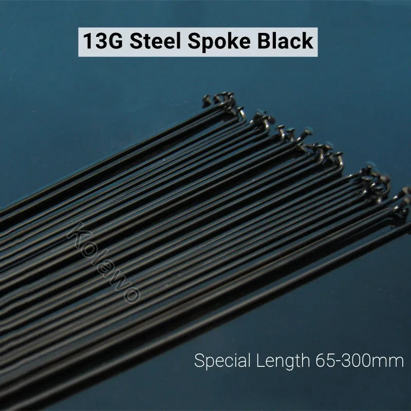 40pcs 2.2mm Diamater E-Bike Spokes 13G Black Bike Spokes 230-295mm Full Size Steel Cycling Length Customized bicycle spokes