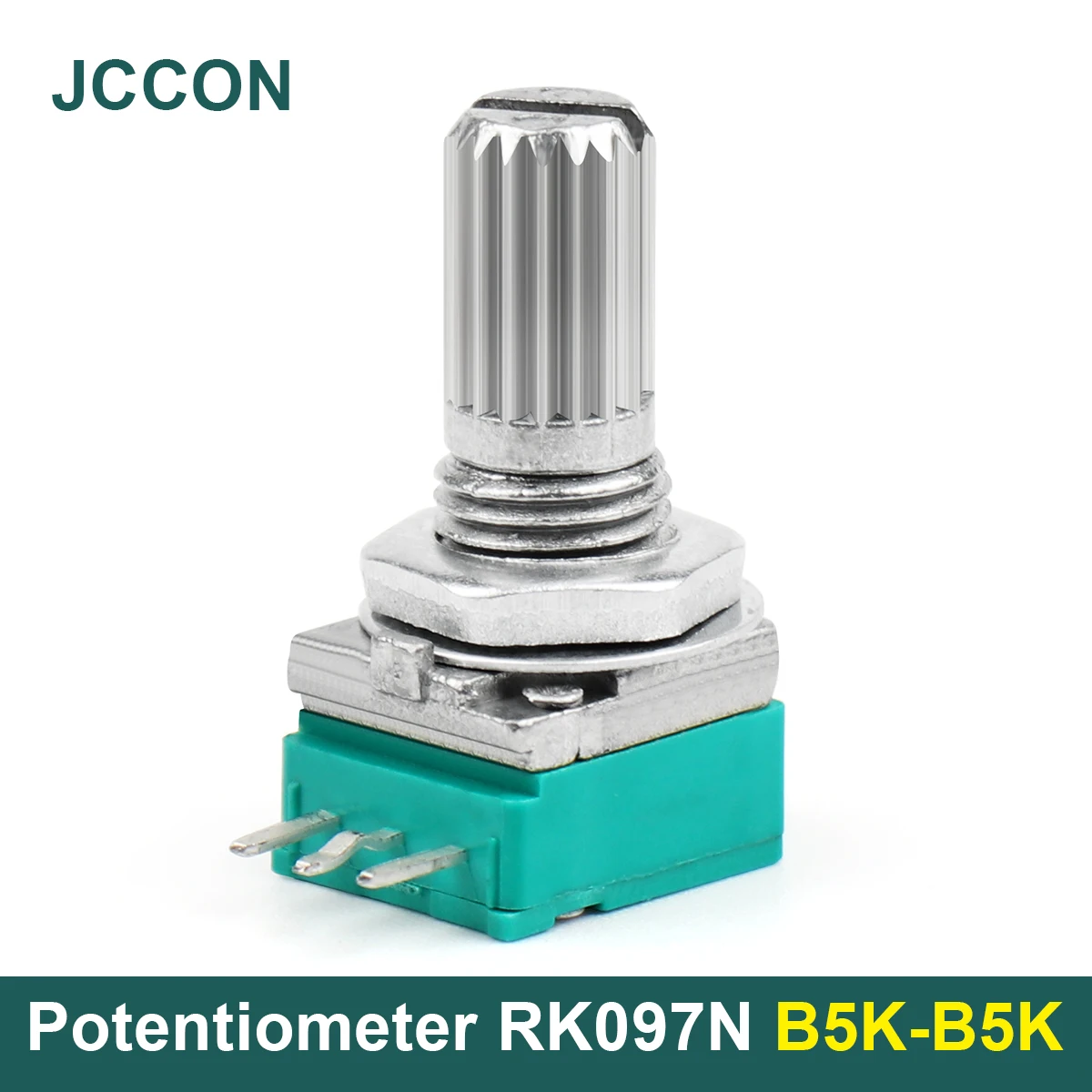 10Pcs RK097N B5K B10K B50K B100K 15mm Shaft 3Pin Single Audio Amplifier Resistor Audio/Amplifier/Sealed Potentiometer