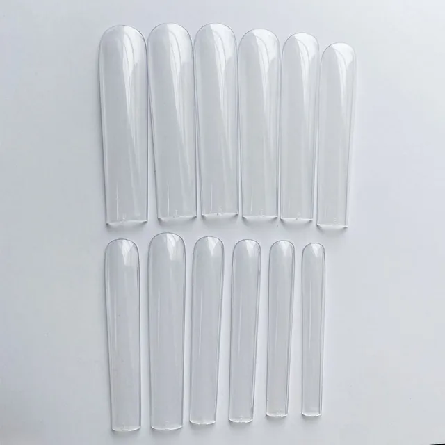 240pcs Gelly Tips Soft Gel Nail Extension Tips Full Cover Pre-shaped Sculpted Long Coffin Stiletto False Tip Quick Building Mold 3XL Square
