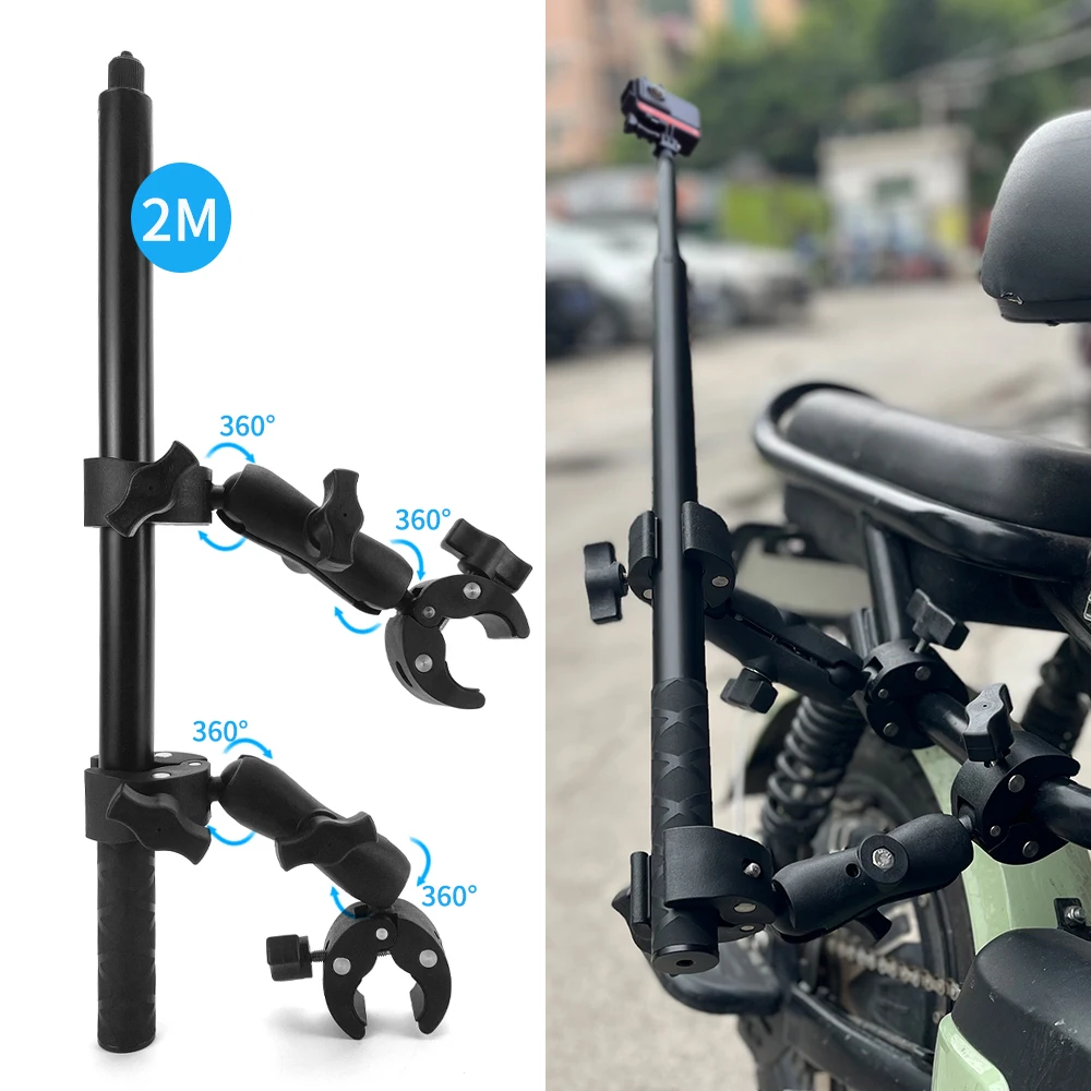 AIPAIDE 2 pcs guidon vélo support pour caméra d'action métal vélo