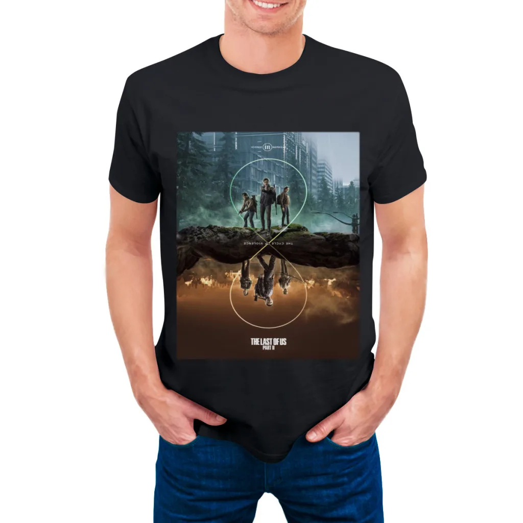 thumbnail image 1 of Camiseta The Last Of Us para hombre y mujer, camisetas de algodón de manga corta con cuello redondo de verano, ropa, camisetas, 1 of 4