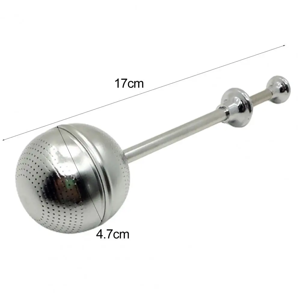 Telescopic Handle Tea Infuser Coffee Filter with Stirring Rod Enhanced Stainless Steel Tea Ball Infuser for Loose Leaf
