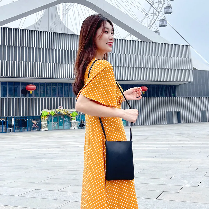 New Trend Phone Bag Crossbody Women Shoulder Bags Fashion Simple Messenger Hand Bag for Lady Girls Mini Flap Mobile Bolso Black