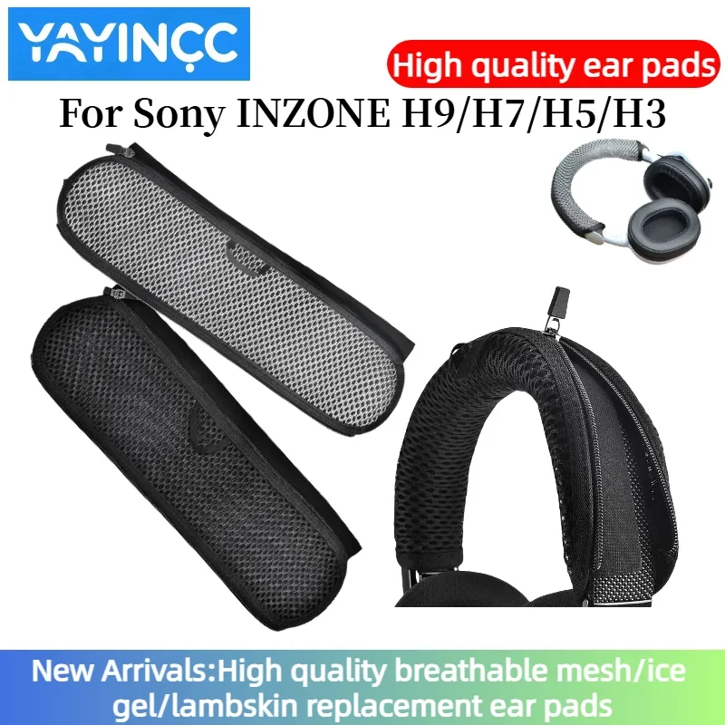 YAYINCC Universelle Vollschutz-Kopfhörer-Stirnbandabdeckung für Sony INZONE H9/H7/H5/H3 Kopfhörer, mit Reißverschluss zum Schutz des Kopfbügels.