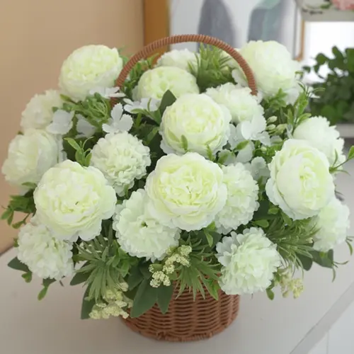 1Pc Artificial Flowers Chrysanthemum Peony Festival Accessory Home Room Table Arrangement Wedding Wreath Brial Bouquet Decor - Image 2