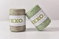 XEXO yarn 3mm flat polyester braid yarn for crochet knitting bag mixed color gypsy color cord 2