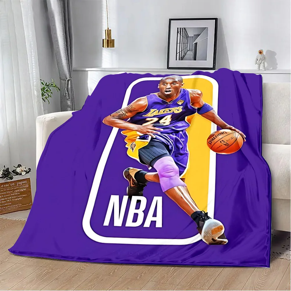 Printed Blanket Basketball Star K-kobeS  Picnic Blankets Warm Blanket Soft and Comfortable Blanket Home Travel Birthday Gift 3