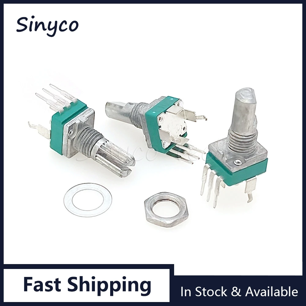 5PCS RK097 타입 단일 수직 3핀 B1K 2K 5K 10K 20K 50K 100K 200K 250K 500K 1M 밀폐형 포텐쇼미터 샤프트 길이 15mm