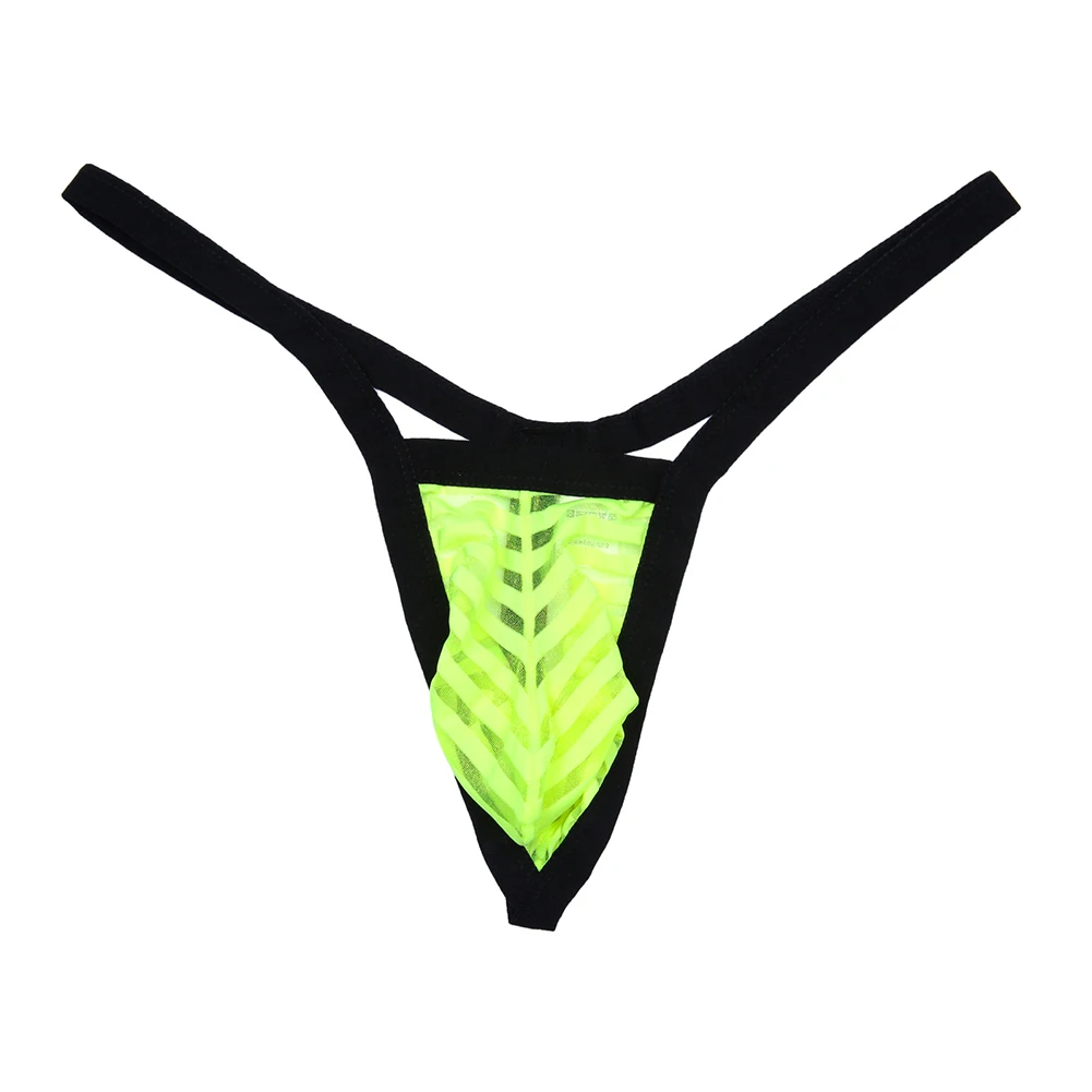 

Sexy Men Underwear Low Waist Lingerie Mesh Breathable Thong Bikini T-Back Underpants Stretch Underwear Elephant Trunk Panties