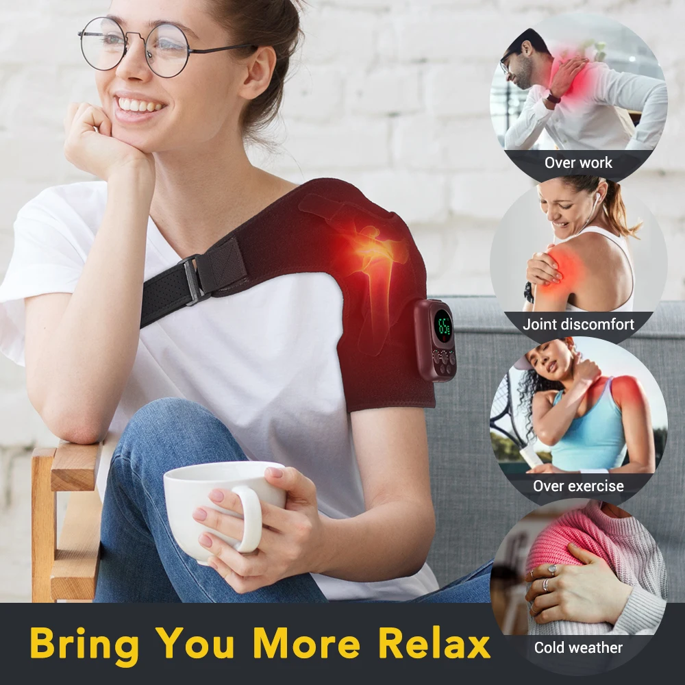 Heating Shoulder Massager with Vibration & App Control