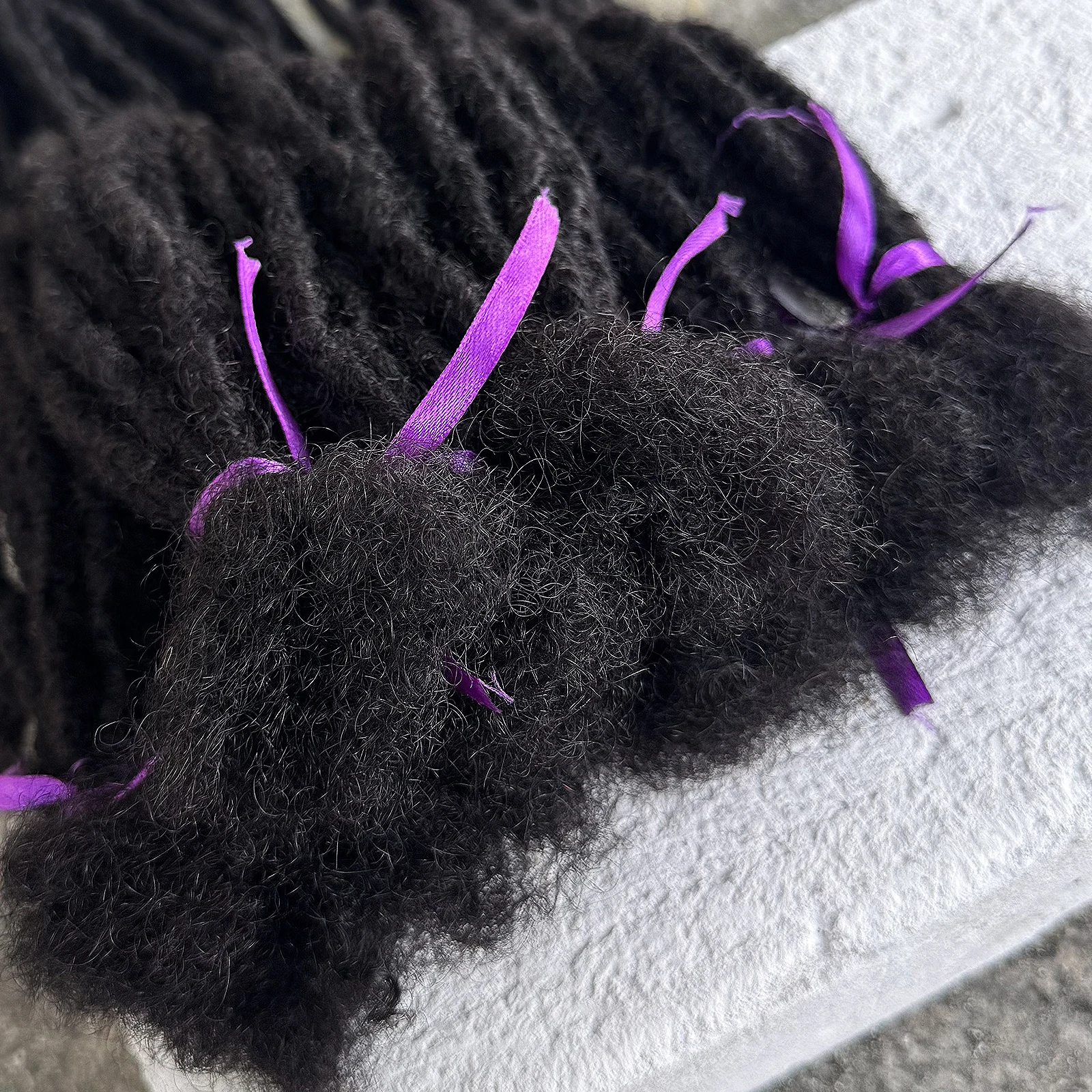 100% Handmade Loc Extension Human Hair Handmade 50 Strands 6-20inch Human Hair Inter Loc Dreadlock Extension for Men Women Kids 4