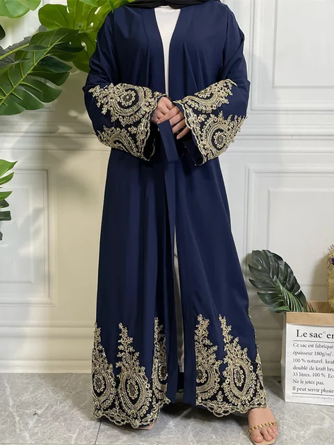 Ramadan Abaya dubaï luxe mode Kimono musulman pour femmes Cardigan caftan Robe Femme Caftan Marocain turquie Islam vêtements
