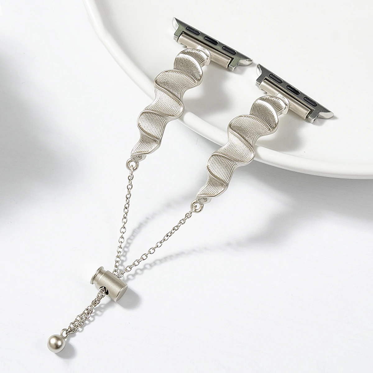 حزام معدني للنساء لساعة أبل 10 باند 42 مللي متر 41...