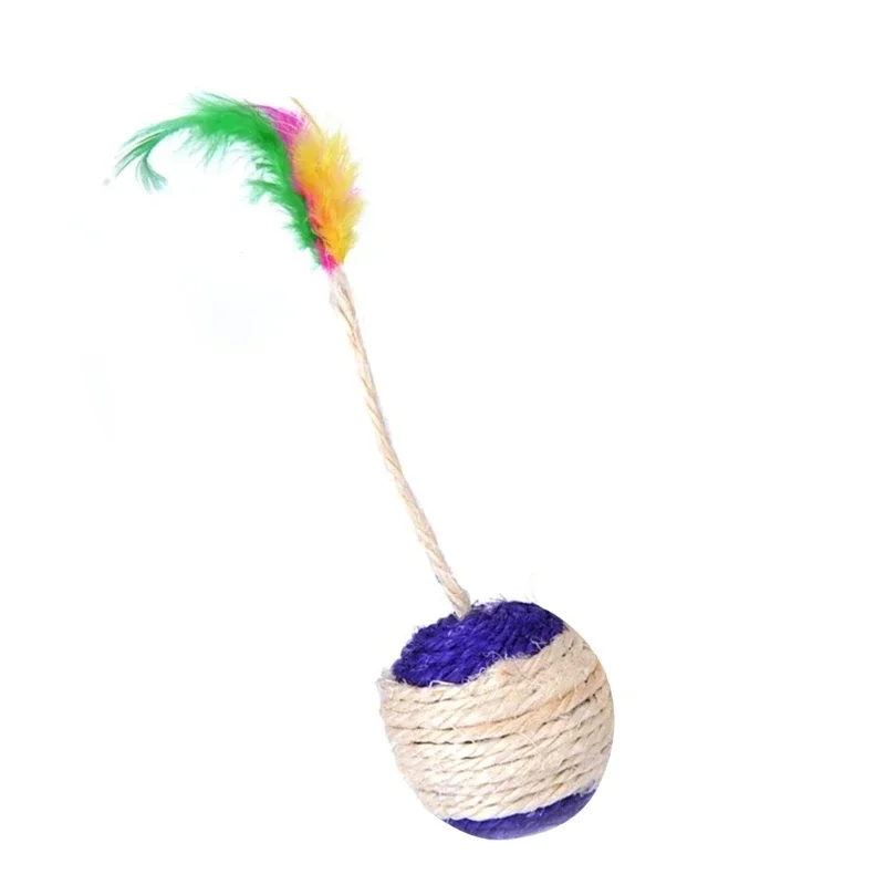 1-3pcs Feather Toys Training Kittens Pet Cat's Accessories Scratching Ball Things for Cats Supplies Products Home Garden