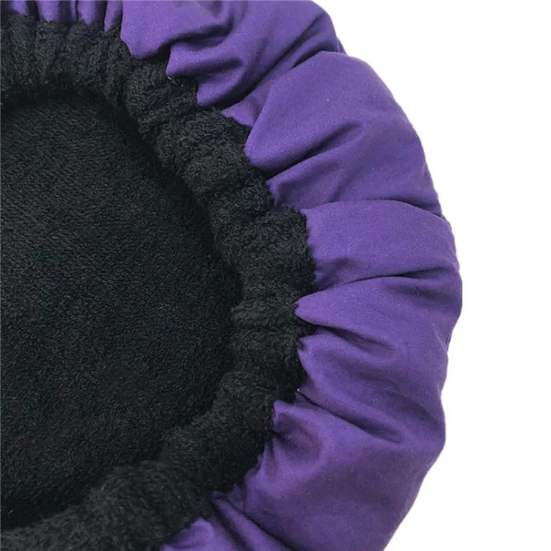 Flaxseed Care Cap Microwave Heating Steaming Cap Hair Care Baked Oil Heating Purple