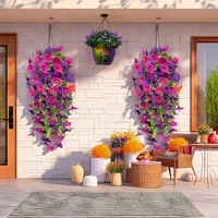 Artificial Flower New Artificial Hanging Flowers and Plants Easter Decoration 2025 UV-resistant and Realistic Room Decor Wedding 2