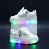 LED Girls Shoes Girls Cute Bow Kids Sneakers Fashion Luminous Sole Children Casual Shoes Zipper Student Walking Shoes Кроссовки 3